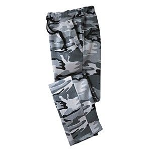 Blancheporte Meltonové nohavice, rovný spodný lem sivá vojanský vzor 44/46