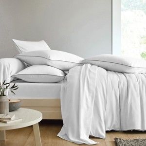 Blancheporte Jednofarebná posteľná bielizeň, bavlnený satén, Colombine biela obliečka na prikrývku 240x220