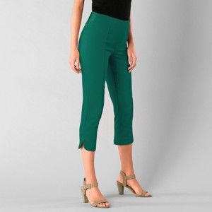 Blancheporte 3/4 ultra strečové nohavice zelená 52