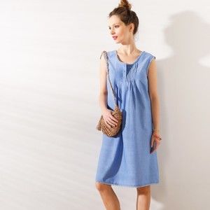 Blancheporte Bavlnené šaty modrá 38