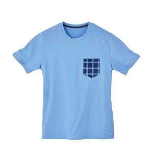Blancheporte Pyžamové tričko s krátkymi rukávmi nebeská modrá 117/126 (XXL)