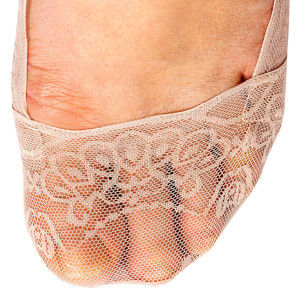 Blancheporte Čipkované ponožky do balerín ružová/biela/ružová 36-41