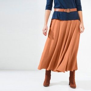 Blancheporte Jednofarebná vzdušná sukňa karamelová 46