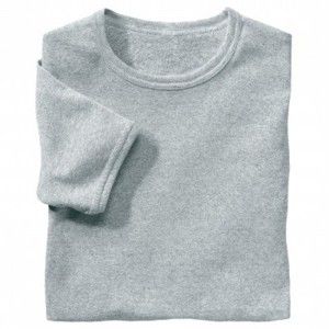 Blancheporte Súprava 3 bavlnených spodných tričiek s okrúhlym výstrihom sivý melír 109/116 (XXL)