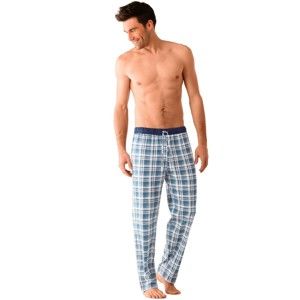 Blancheporte Súprava 2 rovných pyžamových nohavíc kocka modrá+sivá 36/38