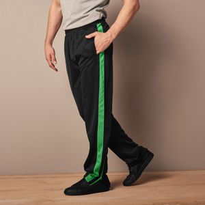 Blancheporte Športové nohavice z česaného mikrovlákna zelená/čierna 56/58