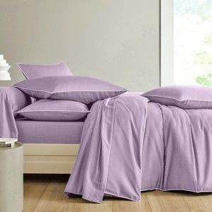 Blancheporte Jednofarebná posteľná bielizeň, bavlnený satén, Colombine purpurová klasická plachta 180x290cm
