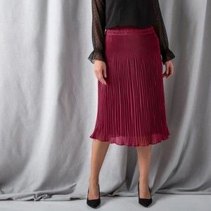 Blancheporte Midi plisovaná sukňa slivková 50