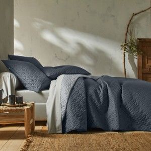 Blancheporte Dvojfarebná prikrývka na posteľ sivá/svetlo sivá 230x270cm