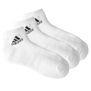 Blancheporte Biele členkové ponožky "Ankle Crew" zn. Adidas, súprava 3 párov biela 40/42