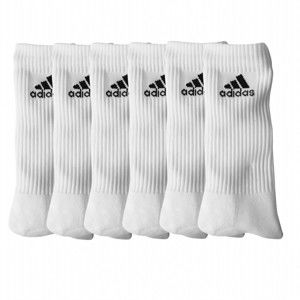 Blancheporte Biele ponožky "crew" zn. Adidas, súprava 6 párov biela 37/39
