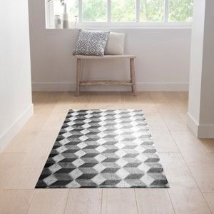 Blancheporte Vinylový koberec, efekt 3D čierna/sivá/biela 120x170cm