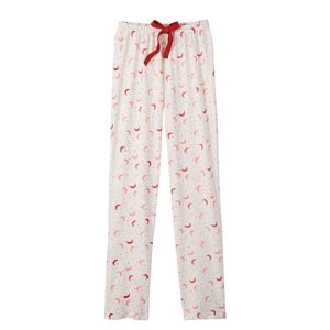 Blancheporte Pyžamové nohavice s potlačou mesiaca Lola slonová kosť,čerešňová 50