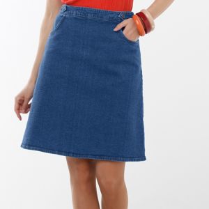 Blancheporte Džínsová rozšírená sukňa modrá 48