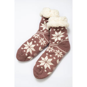 Blancheporte Ponožky zimné, snehové vločky fialová 35-42