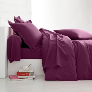Blancheporte Jednofarebná posteľná bielizeň, bavlna vínová obliečka na prik. 140x200cm