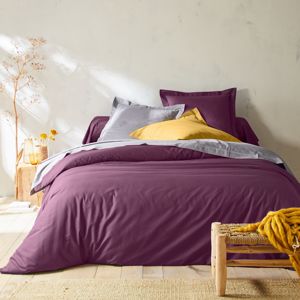 Blancheporte Jednofarebná posteľná bielizeň, polybavlna tmavo fialová obliečka na prikrýv.260x240cm