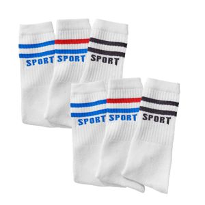 Blancheporte Športové ponožky, súprava 6 párov biela 39/42