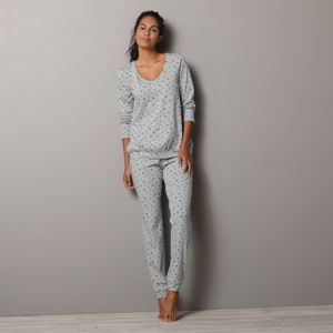 Blancheporte Pyžamové nohavice s potlačou hviezdičiek sivá 50