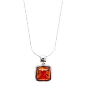 Blancheporte Strieborný jantárový náhrdelník náhrdelník