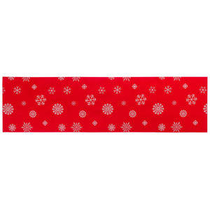 Blancheporte Naperon vianočný červená/biela 33x130cm