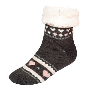 Blancheporte Ponožky zimné sivá/ružová 35-42