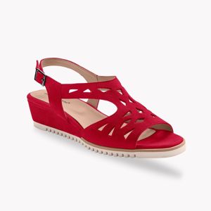 Blancheporte Ažúrové sandále, koža, červené červená 36