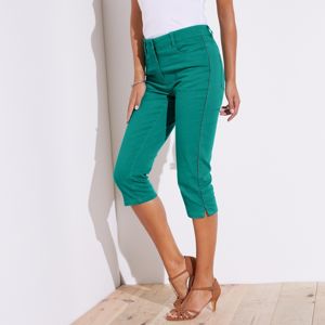 Blancheporte Farebné predlžujúce korzárske nohavice zelená 36