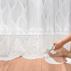 Blancheporte Nastaviteľná záclona z čipkami biela 175x240cm