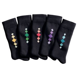 Blancheporte Ponožky s farebným motívom, súprava 5 párov sada čierna 47/50
