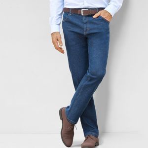 Blancheporte Extra pohodlné džínsy s pružným pásom, vnútorná dĺžka nohavíc 72 cm modrá 54