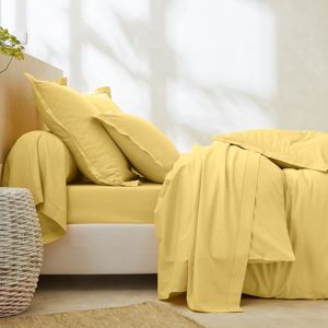 Blancheporte Posteľná bielizeň, bavlna a Lyocell svetlo žltá obliečka na vank. 63x63cm+ lem