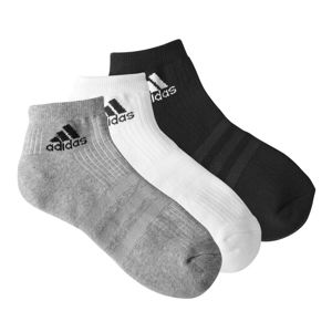 Blancheporte Členkové ponožky "Ankle Crew" zn. Adidas, súprava 3 párov sivá+čierna+biela 37/39