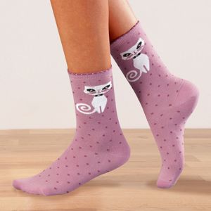 Blancheporte Súprava 3 párov originálnych ponožiek sada ružová 39/42