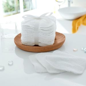 Blancheporte Súprava 20 štvorcových kozmetických tampónov z bavlny biela 20ks