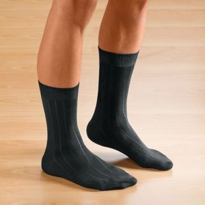 Blancheporte Ponožky so širokým lemom, súprava 2 páry čierna/čierna 39/42
