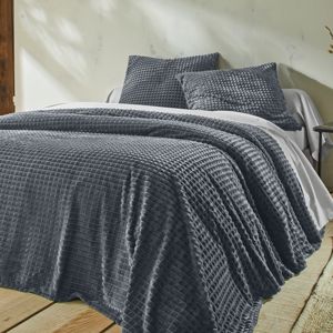 Blancheporte Prikrývka na posteľ so zamatovým vzhľadom sivá 150x140cm