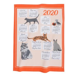 Blancheporte Utierka s potlačou, Kalendár 2020, súprava 3 ks hrdzavá 3ks uteráky/50x70cm
