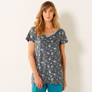 Blancheporte Pyžamové tričko s krátkymi rukávmi, potlač motýľov sivá 52