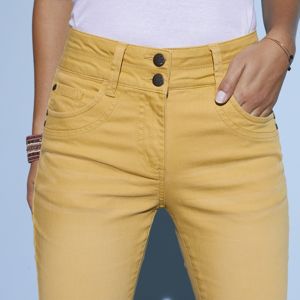 Blancheporte 7/8 farebné džínsy žltá 50