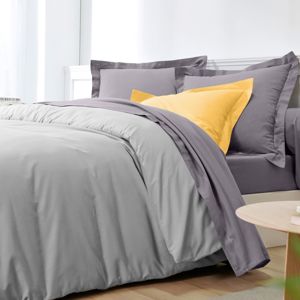 Blancheporte Jednofarebná posteľná súprava zn. Colombine z bavlny perlovosivá obliečka na vank. 50x70cm+lem