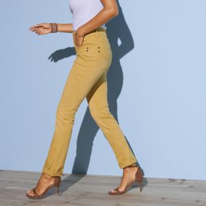 Blancheporte Rovné farebné džínsy žltá 48