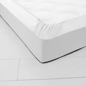 Blancheporte Jednofarebná napínacia posteľná plachta s hĺbkou rohov 40 cm zn. Colombine z dže biela 90x190cm