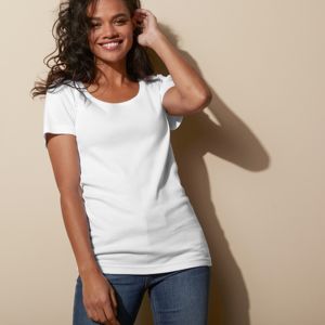 Blancheporte Jednofarebné tričko s okrúhlym výstrihom biela 52