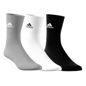 Blancheporte Nízke ponožky "crew", súprava 3 páry sivá+biela+čierna 46/48