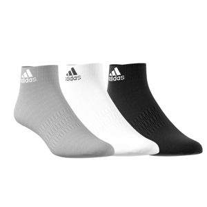 Blancheporte Ponožky Quarter "Ankle Crew", súprava 3 páry sivá+biela+čierna 34/36