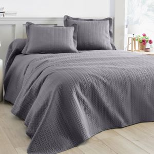 Blancheporte Prešívaná prikrývka na postel sivá obliečka na vankúš 65x65cm