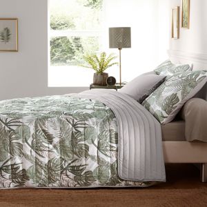 Blancheporte Prešívaná prikrývka na posteľ s potlačou zelená obliečka na vank. 63x63cm