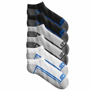 Blancheporte Športové členkové ponožky, súprava 6 párov čierna+sivá+modrá 39/42