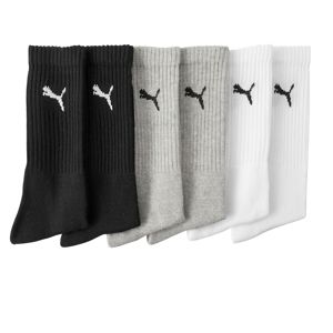 Blancheporte Športové ponožky PUMA, sivé + čierne + biele, súprava 6 párov sivá+čierna+biela 43/46